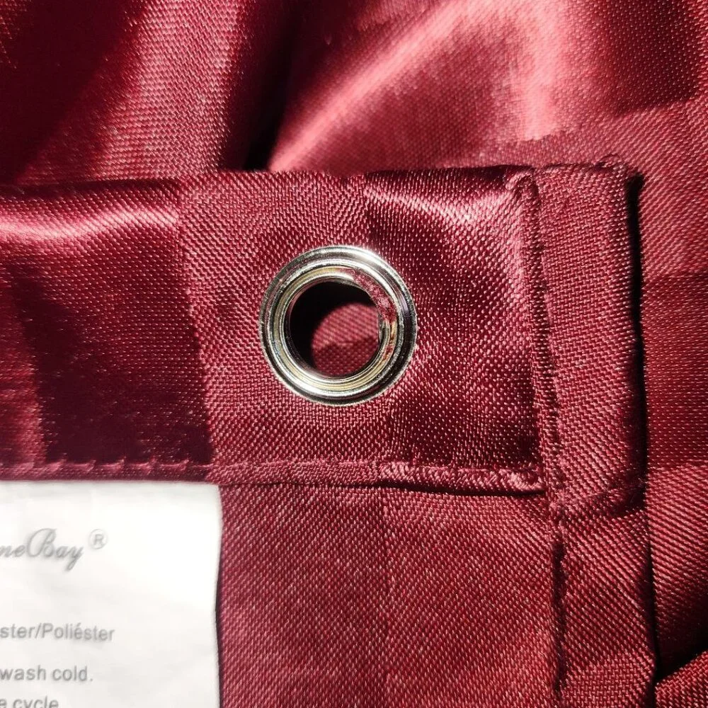 Shower Curtain Burgundy Striped Standard Size